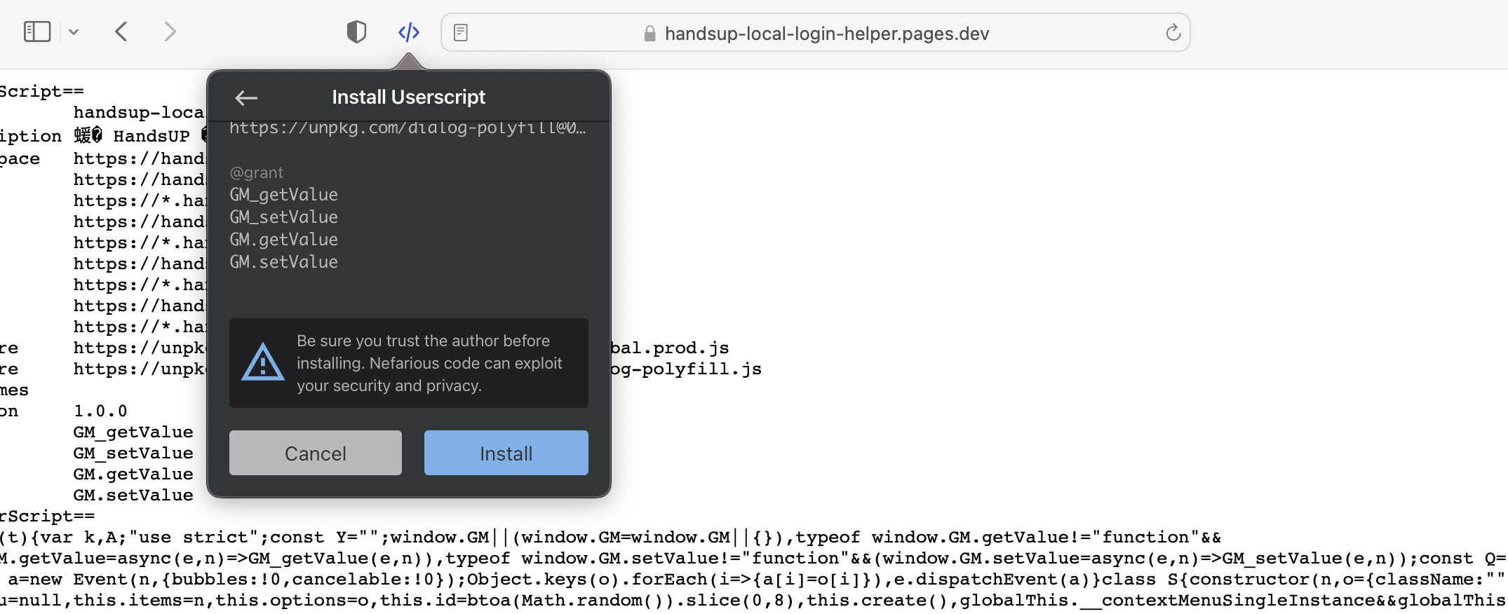 safari install step 2